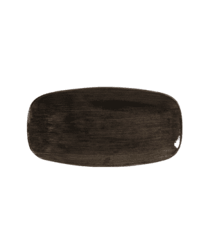 Churchill Stonecast Patina Iron Black Oblong Plate - 29.8 x 15.3cm - Case Qty 12