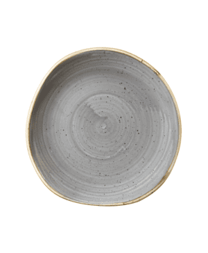 Churchill Stonecast Peppercorn Grey Round Organic Plate - 18.6cm 7¼” - Case Qty 12