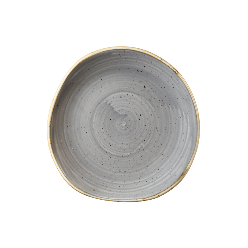 Churchill Stonecast Peppercorn Grey Round Organic Plate - 18.6cm 7¼” - Case Qty 12