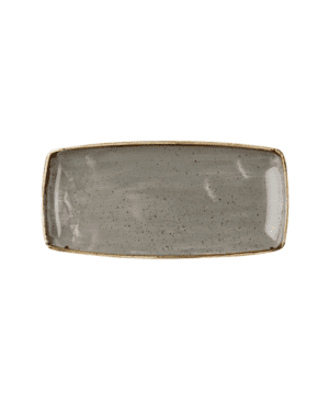 Churchill Stonecast Peppercorn Grey Oblong Plate - 29.5 x 15cm - Case Qty 12