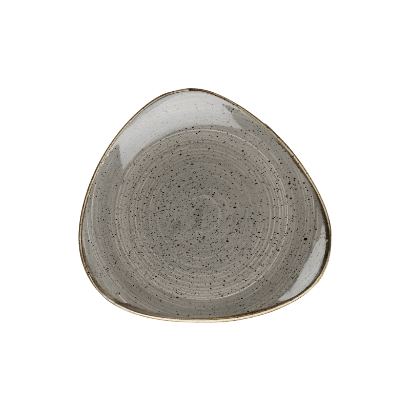 Churchill STONECAST Triangle Bowl Peppercorn Grey Teller Porzellan 37 cl 