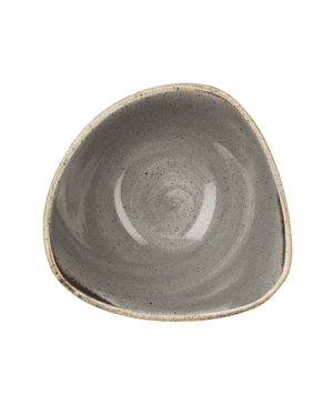 Churchill Stonecast Peppercorn Grey Triangle Bowl - 15.3cm 6” - Case Qty 12