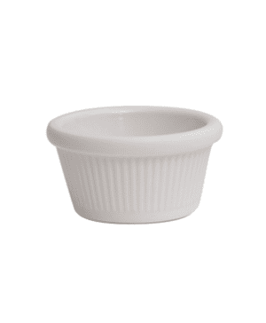 Ramekin Fluted 1oz White 57x25mm - Case Qty 1