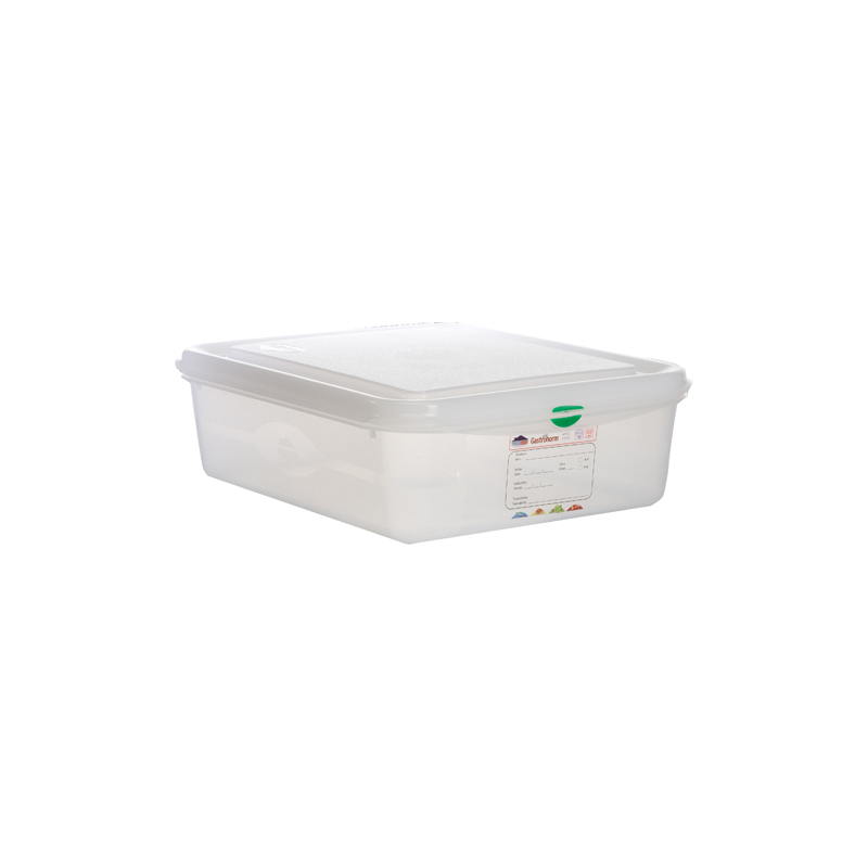 GN Storage Container 1/2 325 x 265mm 100mm Deep 6.5L - Case Qty 6