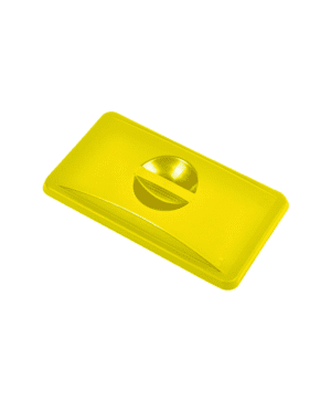 Yellow Closed Lid for Slim Recycling Bin - Case Qty 1