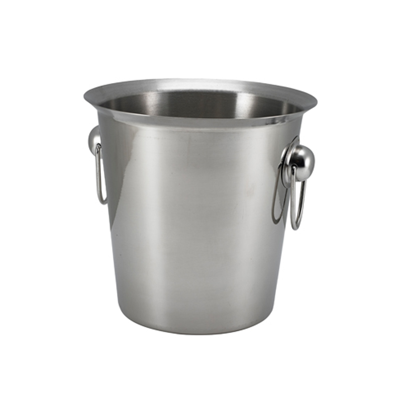 St/Steel Wine Bucket with Ring Handles 19cm (d) - Case Qty 1