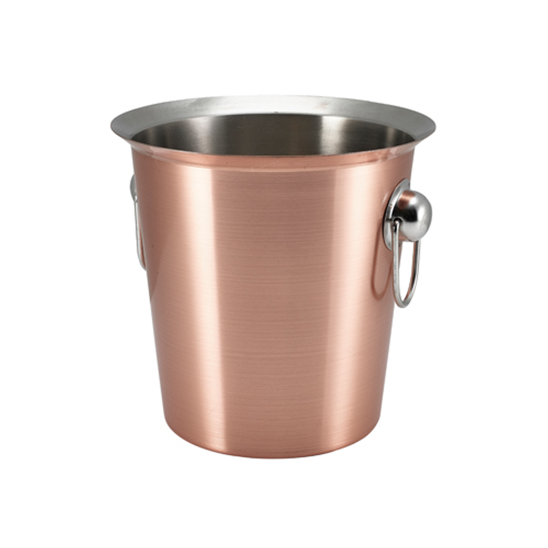Copper Wine Bucket with Ring Handles - Case Qty 1