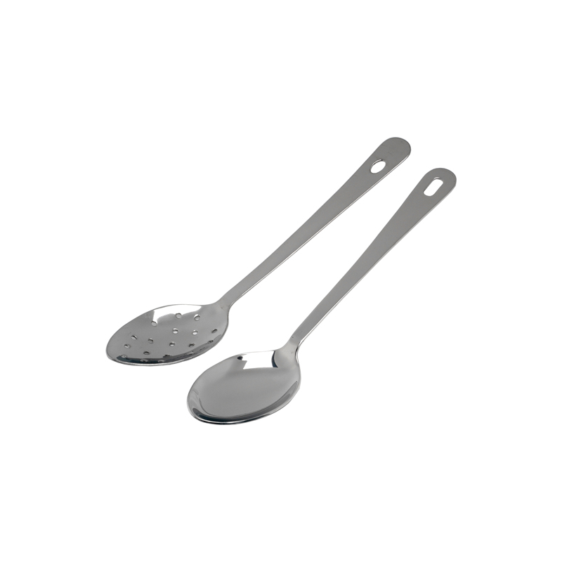 St/Steel Perforated Serving Spoon with Hanging Hole 25.4cm 10" - Case Qty 1