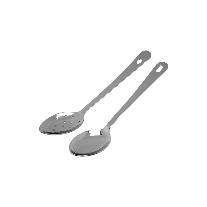 St/Steel Perforated Serving Spoon with Hanging Hole 35.6cm 14" - Case Qty 1