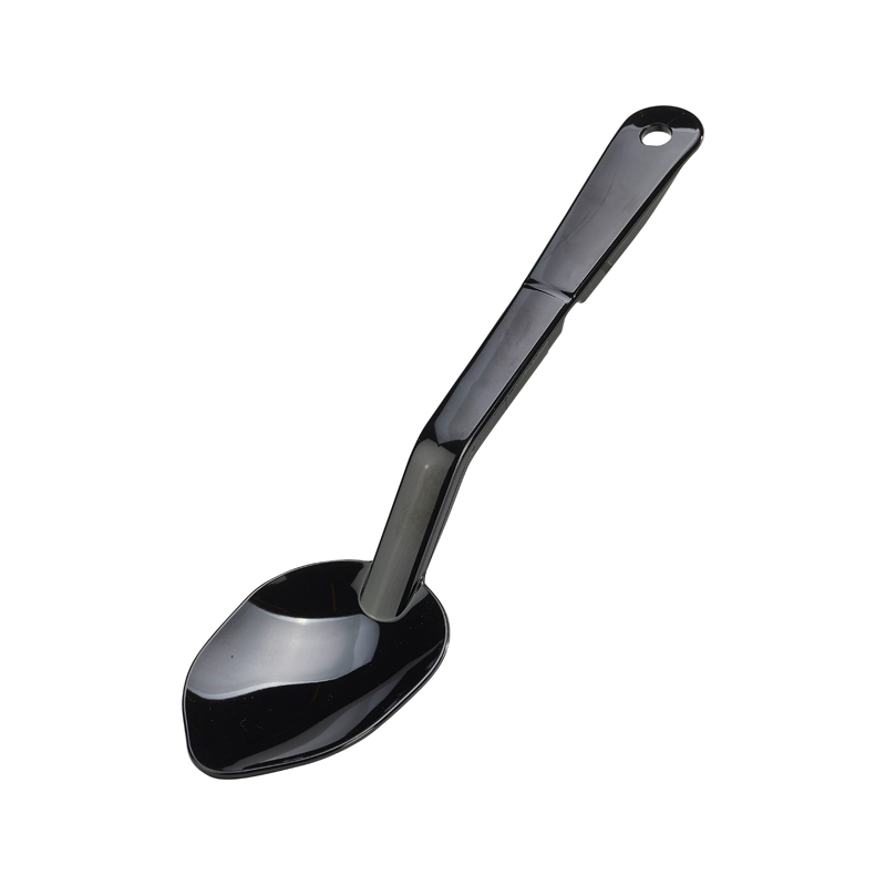 Polycarbonate Solid Spoon Black 28.9cm 11" - Case Qty 1