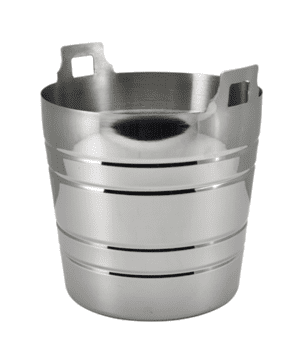 St/Steel Ribbed Wine Bucket with Integral Handles - Case Qty 1