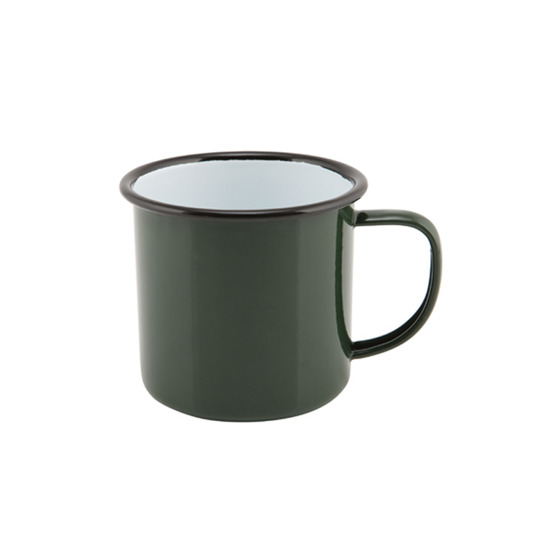 Enamel Mug Green 36cl / 12.5oz - Case Qty 1