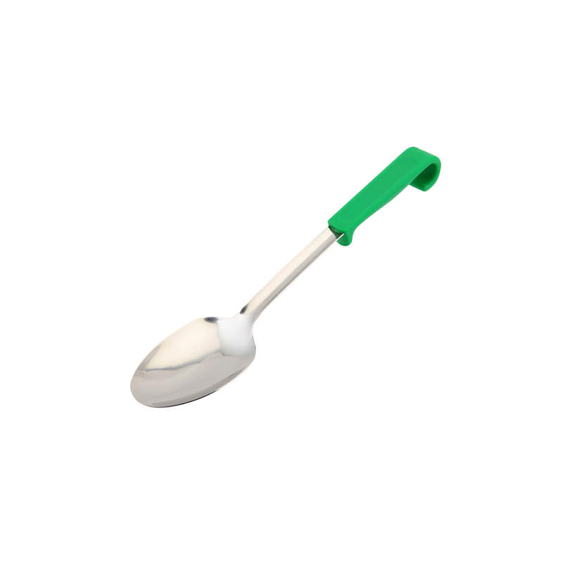 Genware Plastic Handle Spoon Plain Green - Case Qty 1