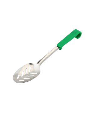 Genware Plastic Handle Spoon Slotted Green - Case Qty 1