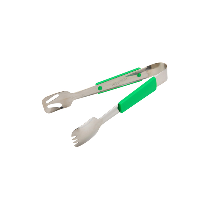 Genware Plastic Handle Buffet Tongs Green - Case Qty 1