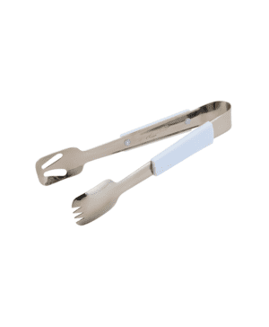 Genware Plastic Handle Buffet Tongs White - Case Qty 1