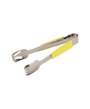 Genware Plastic Handle Buffet Tongs Yellow - Case Qty 1