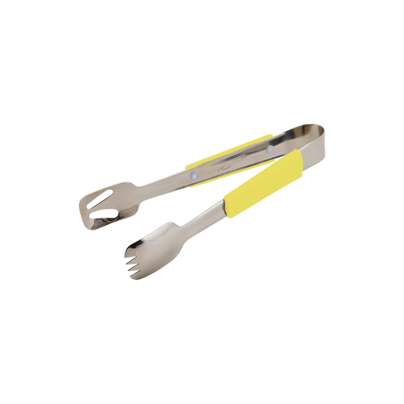 Genware Plastic Handle Buffet Tongs Yellow - Case Qty 1