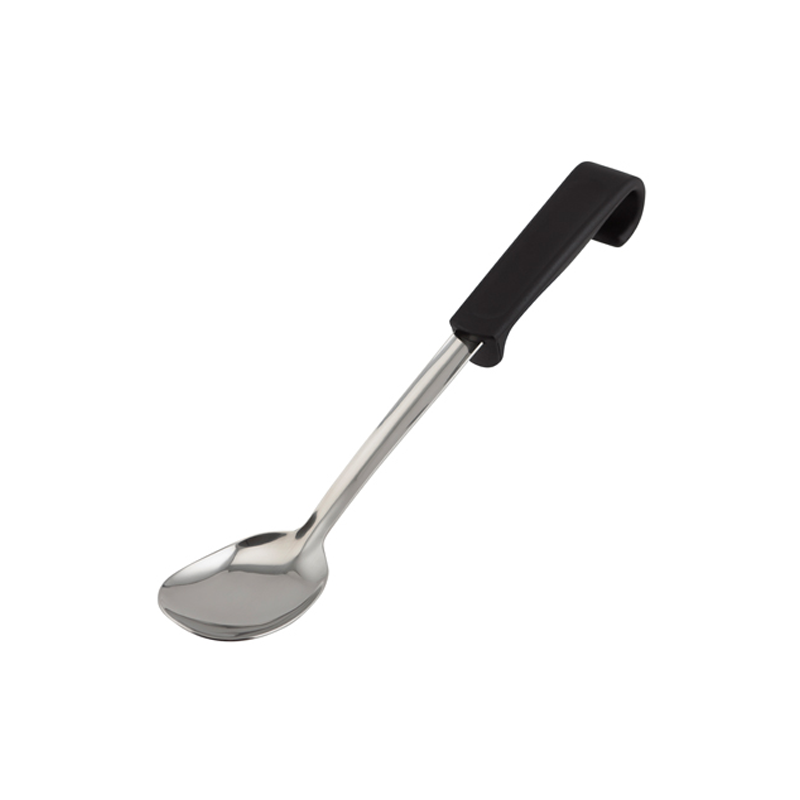 Genware Plastic Handle Small Spoon Black - Case Qty 1