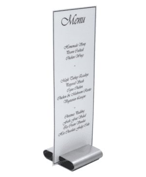 Menu Stand St/Steel 3"x3" - Case Qty 1