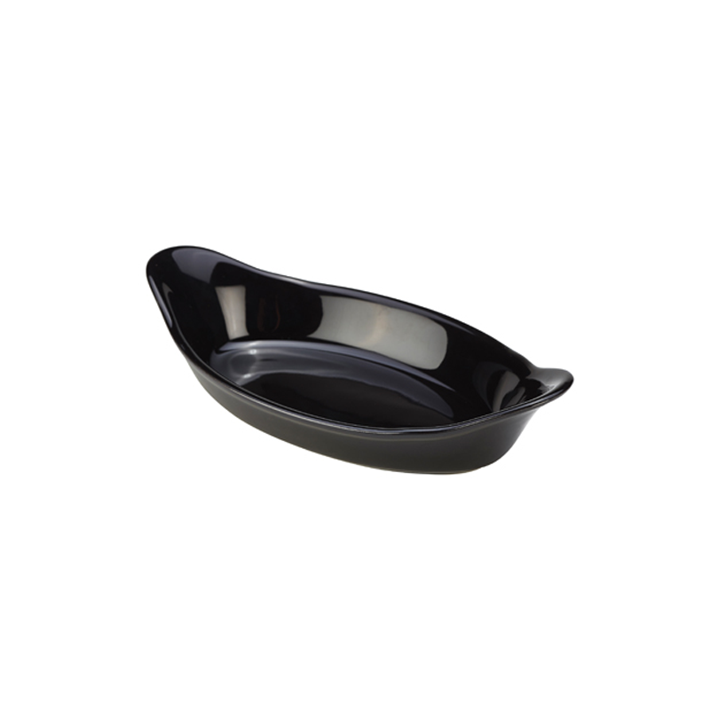 RGW Oval Eared Dish 16.5cm Black - Case Qty 6