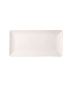 Luna Rect.Coupe Plate 25x15cm White Stoneware - Case Qty 6