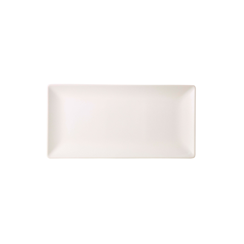 Luna Rect.Coupe Plate 25x15cm White Stoneware - Case Qty 6