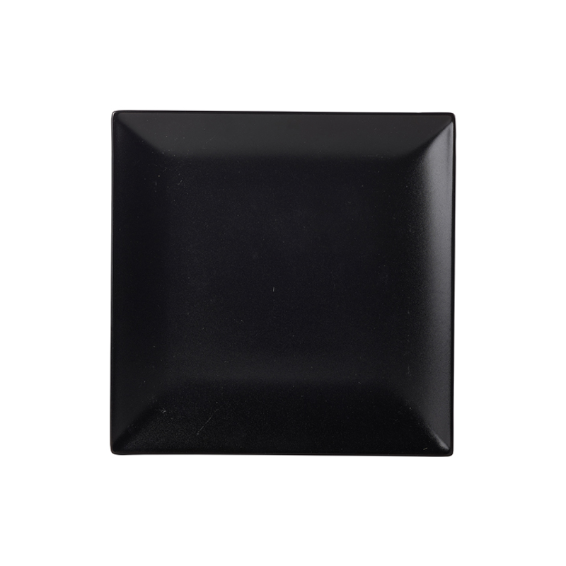 Luna Square Coupe Plate 26cm Black Stoneware - Case Qty 6