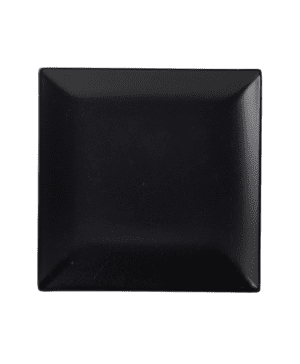 Luna Square Coupe Plate 18cm Black Stoneware - Case Qty 6