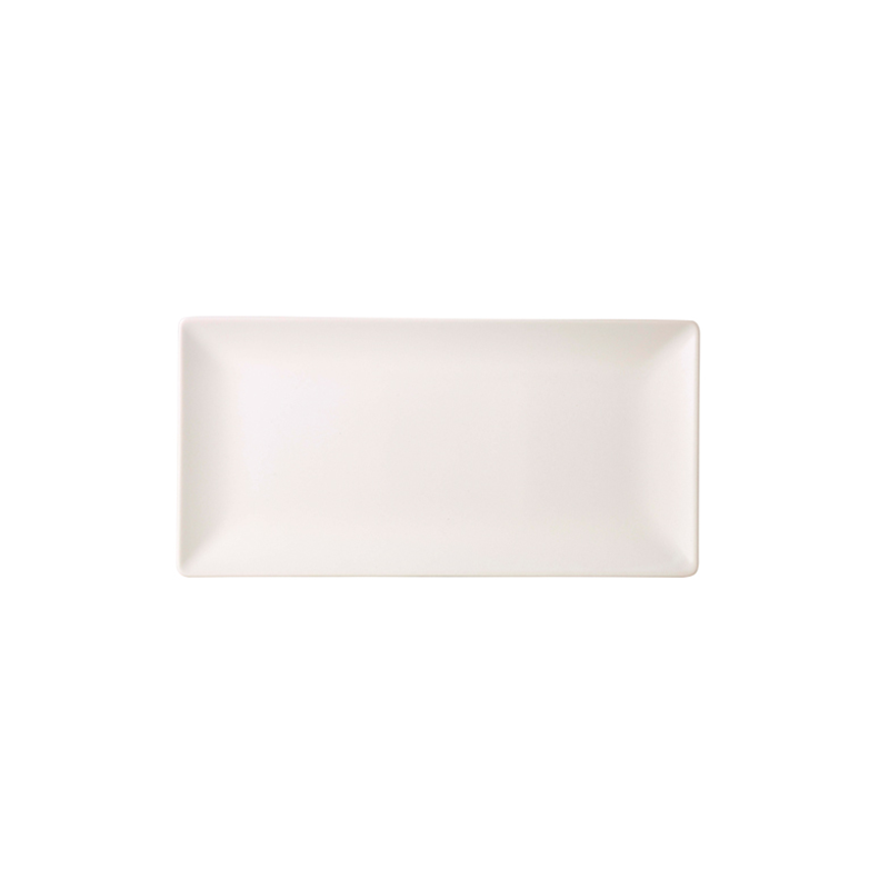 Luna Rect.Coupe Plate 30x20cm White Stoneware - Case Qty 6