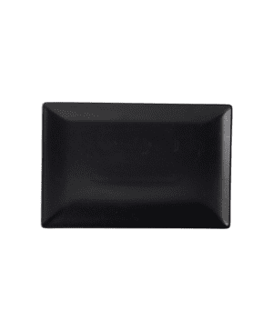 Luna Rect.Coupe Plate 30x20cm Black Stoneware - Case Qty 6