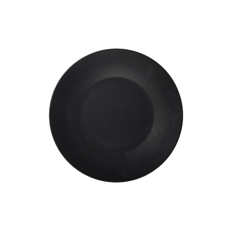 Luna Wide Rim Plate 21cm (d) Black Stoneware - Case Qty 6