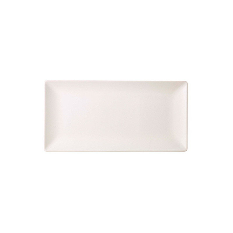 Luna Rect.Coupe Plate 30x15cm White Stoneware - Case Qty 6