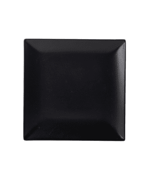 Luna Square Coupe Plate 21cm Black Stoneware - Case Qty 6