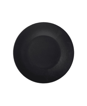 Luna Wide Rim Plate 25cm (d) Black Stoneware - Case Qty 6