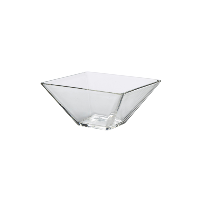 Square Glass Bowl 20 x 8cm H - Case Qty 6