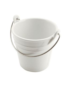 Porcelain Bucket with St/Steel Handle 11cm (d) 43cl - Case Qty 1