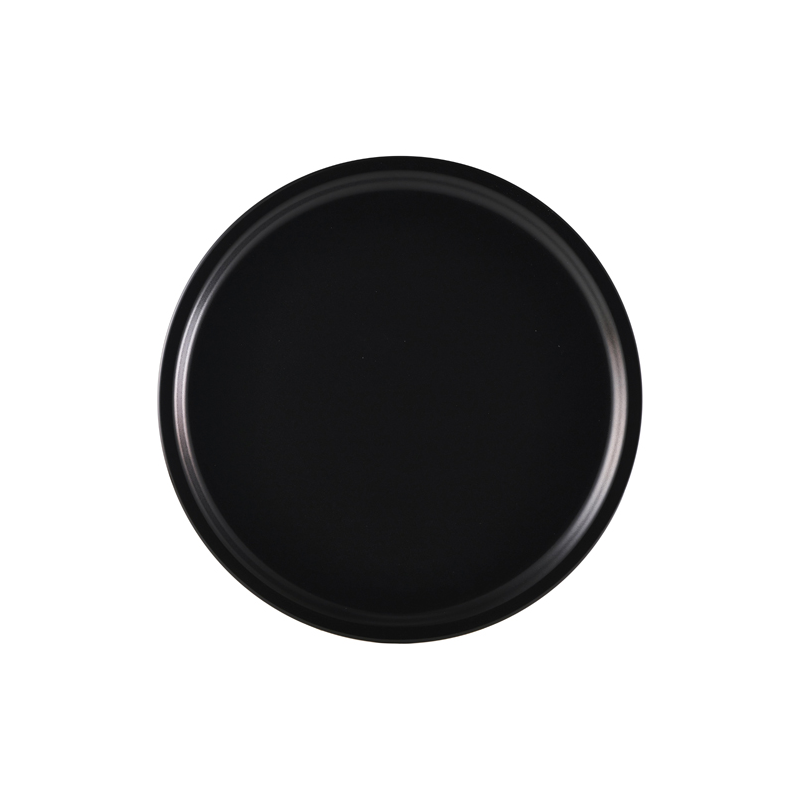 Luna Pizza Plate 33cm (d) Black Stoneware - Case Qty 6