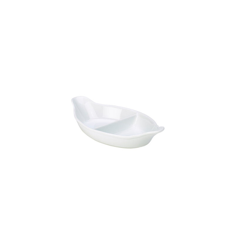 RGW Divided Vegegetable Dish 28cm 11" White - Case Qty 4