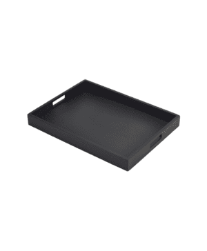 Solid Black Butlers Tray 44x32x4.5cm - Case Qty 1