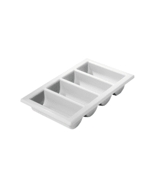 Genware Cutlery Holders Plastic Cutlery Tray - Grey   530 x 320mm    - Case Qty - 1