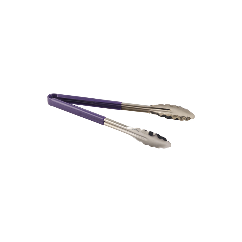 Colour Coded St/Steel Tong 31cm 12.25" Purple - Case Qty 1