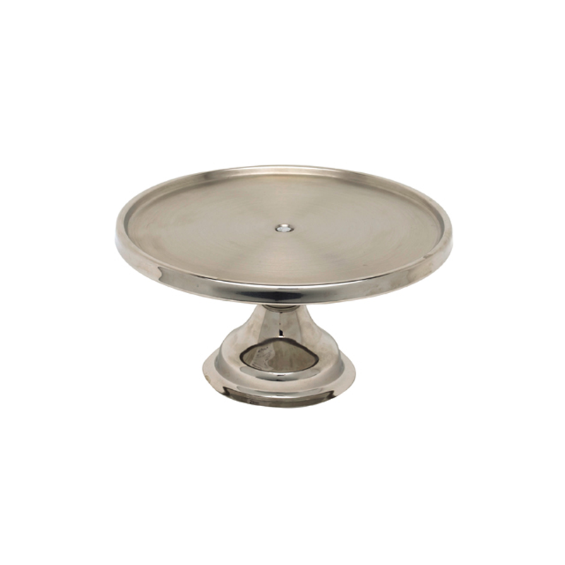 Genware St/Steel Cake Stand 13"(d).6.5" High - Case Qty 1