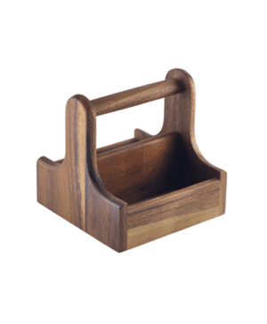 Small Dark Wood Table Caddy - Case Qty 1