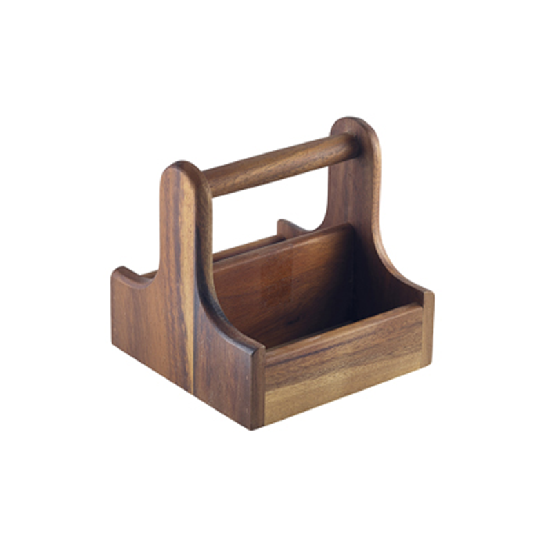 Small Dark Wood Table Caddy - Case Qty 1