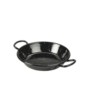 Black Enamel Miniature Paella Pan 12cm - Case Qty 10
