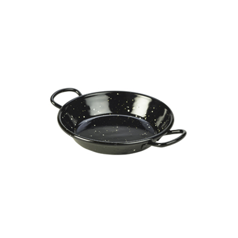 Black Enamel Miniature Paella Pan 12cm - Case Qty 10