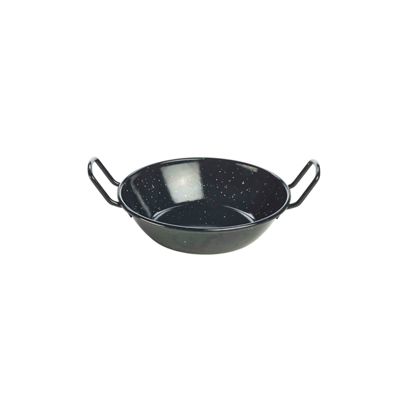 Black Enamel Dish 18cm - Case Qty 6