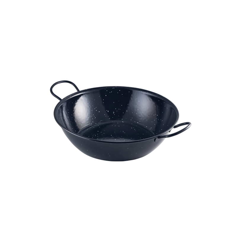 Black Enamel Dish 30cm - Case Qty 6