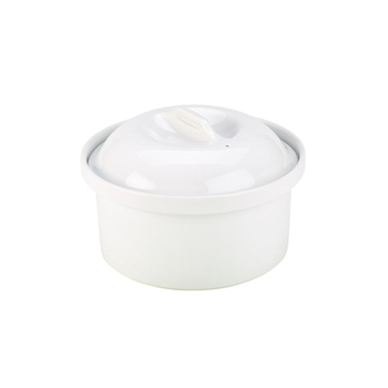 RGW Round Casserole Dish 20 x 10cm 1.5L White - Case Qty 4